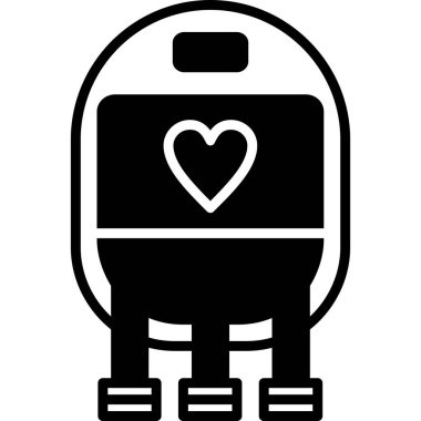 tren vektörü simgesi düz simgesi