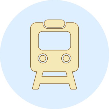 Tren ikonu. vektör illüstrasyonu