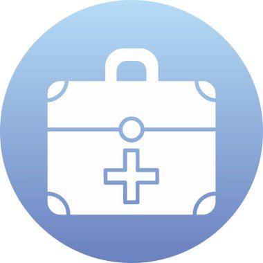 İlk yardım kiti simgesi, vektör illüstrasyonu