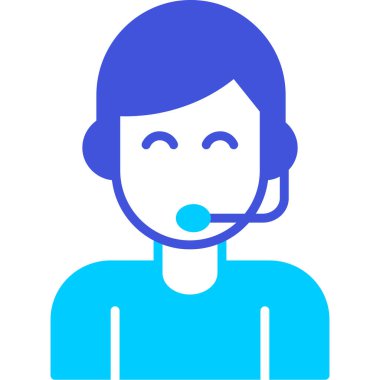 Operatör. Web simgesi basit illüstrasyon