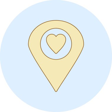 kalp simgesi, vektör illüstrasyonu