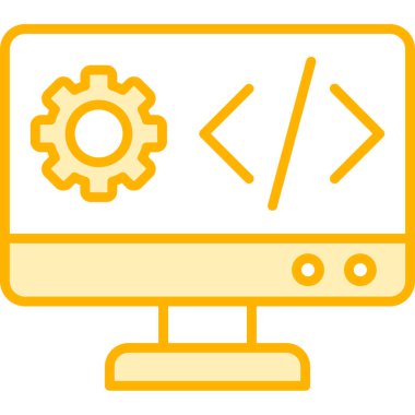 Simge vektör illüstrasyonu programlanıyor