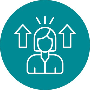 Oklu kadın. Basit tasarım