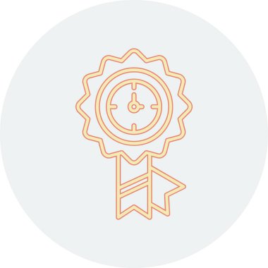 Saatin vektör simgesi, vektör illüstrasyonu