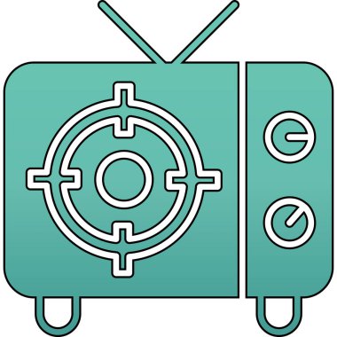 Vektör TV simgesi illüstrasyonu