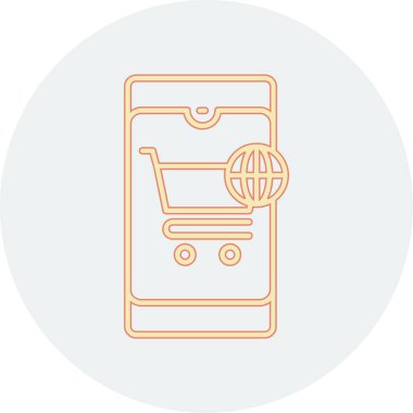 Alışveriş arabası simgesinin vektör çizimi