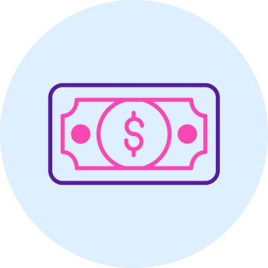 Dolar. Web simgesi basit illüstrasyon