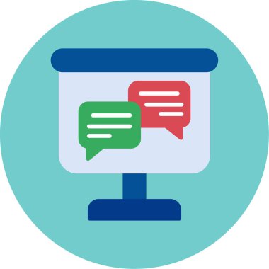 Konuş. Web simgesi basit illüstrasyon