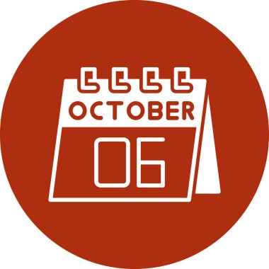 Ekim takvimi tarih simgesi dosya özeti biçimi