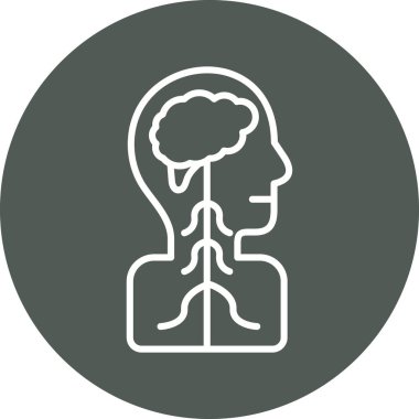 Kişisel ve ticari amaçlar için insan beyin vektör simgesi modern basit vektör çizimi