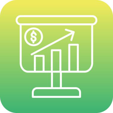İş ve finans simgesinin vektör illüstrasyonu