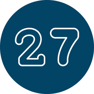 24 saatlik bir ikon. Web tasarımı için 24 vektör simgesinin düz çizimi