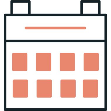 Takvim. Web simgesi basit illüstrasyon