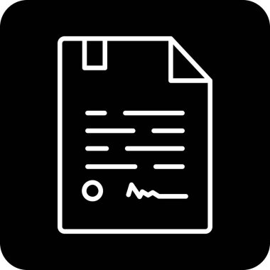 belge simgesi vektör illüstrasyonu