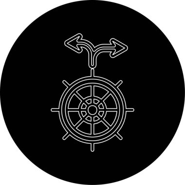 Bir direksiyon simgesinin vektör çizimi