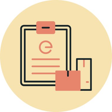 Belge. Web simgesi basit illüstrasyon