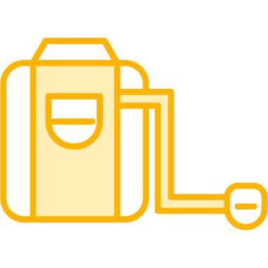 Sırt çantası simgesi ana hat vektörü. çanta çantası.