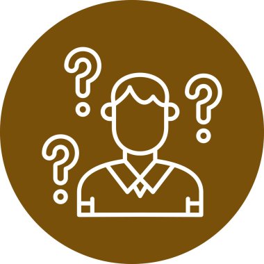 Soru işareti simgesi. Düz dizayn. vektör