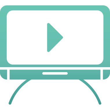 Televizyonun basit vektör simgesi