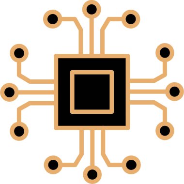 İşlemci çip vektör simgesi