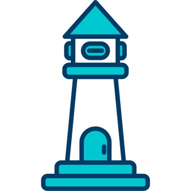 Kule. Web simgesi basit illüstrasyon