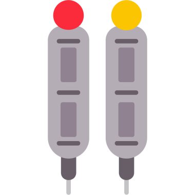 Benzin istasyonu simgesi. Benzin istasyonu vektör simgesi web için düz çizimi