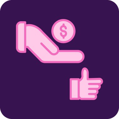 Dolar simgesi vektör illüstrasyonu