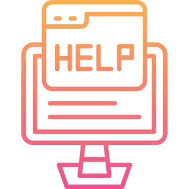 Modern simge ve vektör illüstrasyonuna yardım et