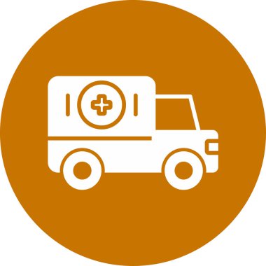 ambulans simgesi vektör illüstrasyonu