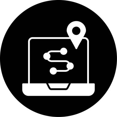 gps. Web simgesi basit illüstrasyon