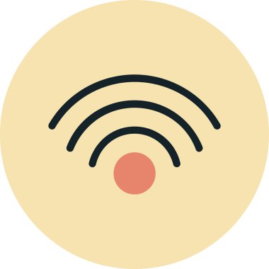 Kablosuz. Web simgesi basit illüstrasyon