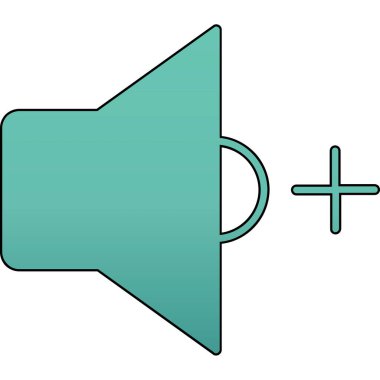 Beyaz arkaplanda hoparlör sesi simgesi izole edildi