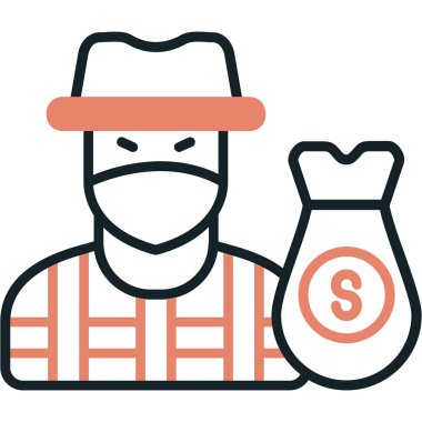 Çiftçi çiftçi ikonu - ana hatlarıyla