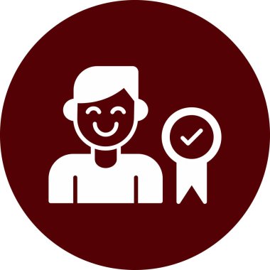 Müşteri simgesi, vektör illüstrasyonu