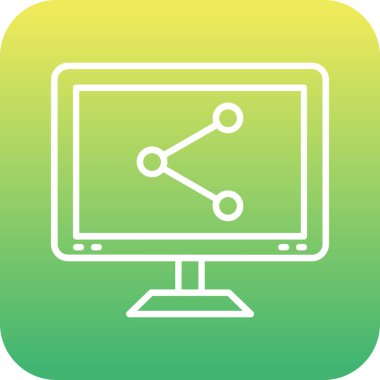 Eşsiz Bilgisayar Vektör Satırı Simgesi