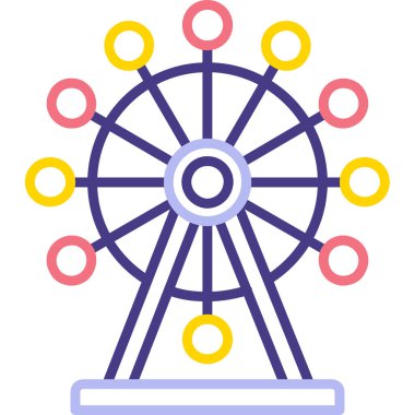 Dönme dolap. Web simgesi basit illüstrasyon