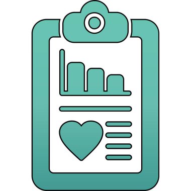 Kalbi olan bir haritanın vektör simgesi