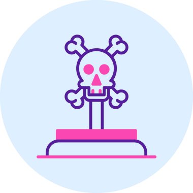 Kurukafa simgesi vektör illüstrasyonu