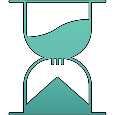 Kum saati ikonu. Web için kum saati vektör simgelerinin basit çizimi.