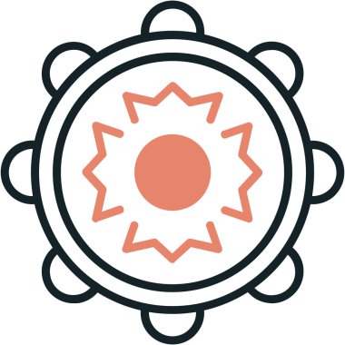 Güneş. Web simgesi basit tasarım