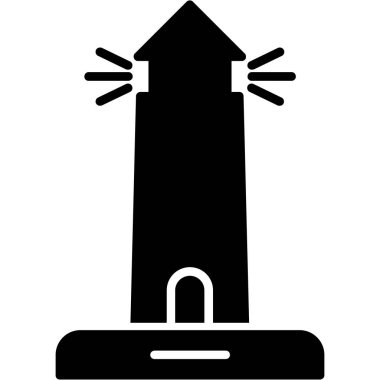 Modern b 'nin vektör çizimi deniz feneri simgesinden yoksun