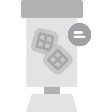 ilaç şişesi düz simge, vektör, illüstrasyon