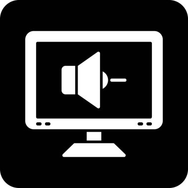 bilgisayar ekranı simgesi, vektör illüstrasyonu