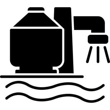 Hava kirliliği ikonu vektör illüstrasyonu