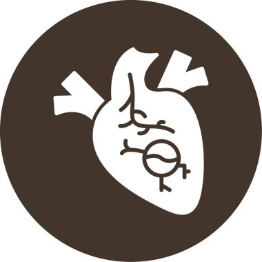 Kalp. Web simgesi basit illüstrasyon