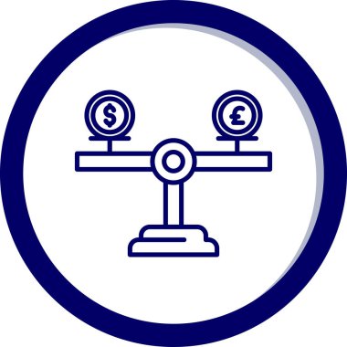 Dolar dengesi vektör simgesi modada