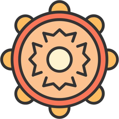 Çiçek. Web simgesi basit illüstrasyon