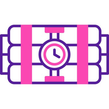 Saat. Web simgesi basit illüstrasyon