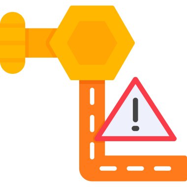 warning sign. web icon simple illustration