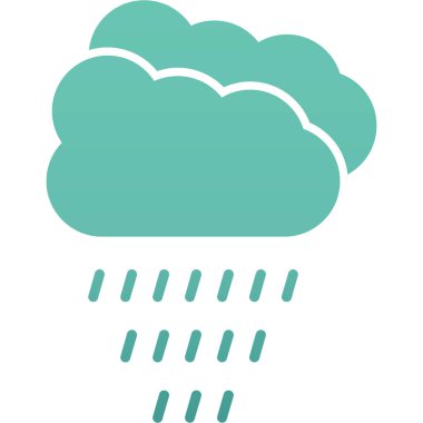 Kolayca değiştirilebilen ya da düzenlenebilen yağmurlu hava vektörü simgesi